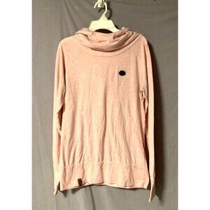 Naketano Hoodie Pullover Womens Med Pink‎ Brave New World Logo Lightweight Flaws